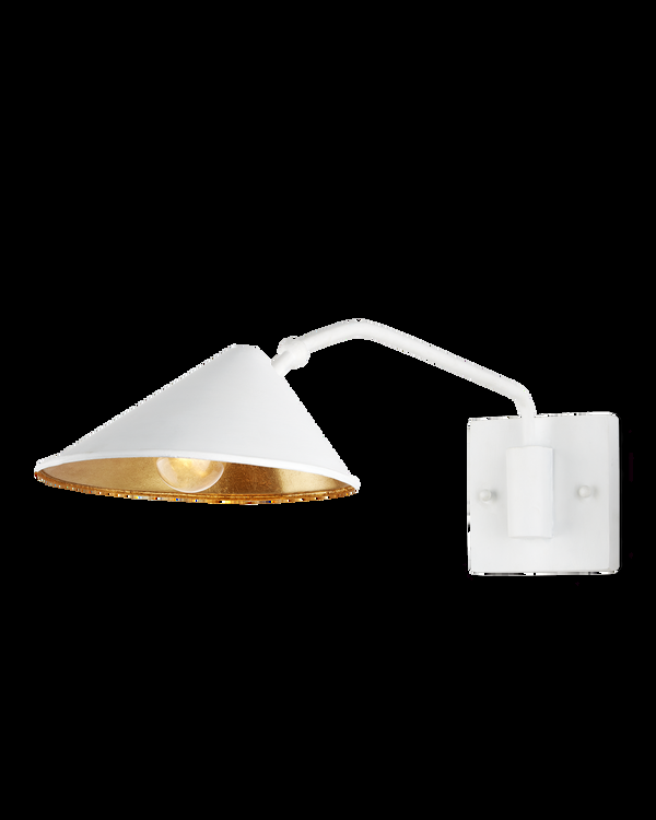 safavieh Currey & Co Serpa White Single Swing-Arm Wall Sconce | 5000-0205