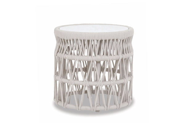 safavieh Dana End Table with Honed Carrara Marble Top - Natural | Sunset West - SW4301-ET