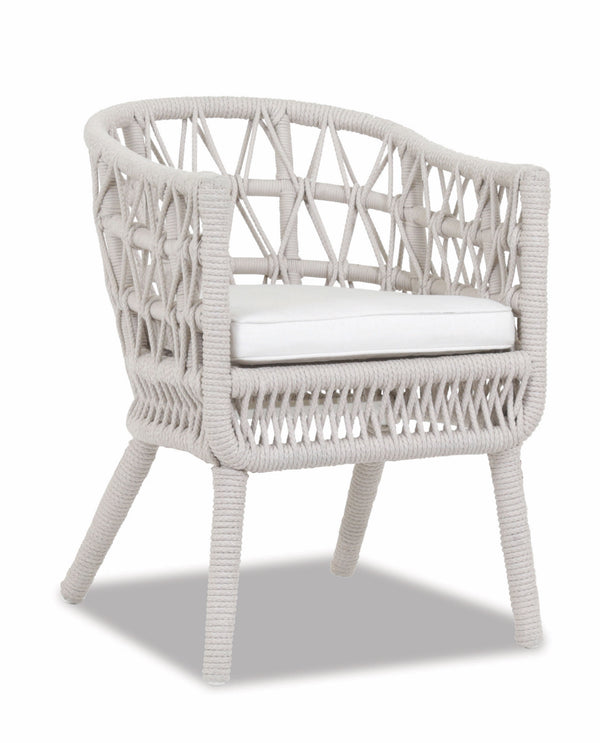 safavieh Dana Rope Dining Chair in Linen Canvas w/ Self Welt - Natural | Sunset West - SW4301-1-LCAN-STKIT