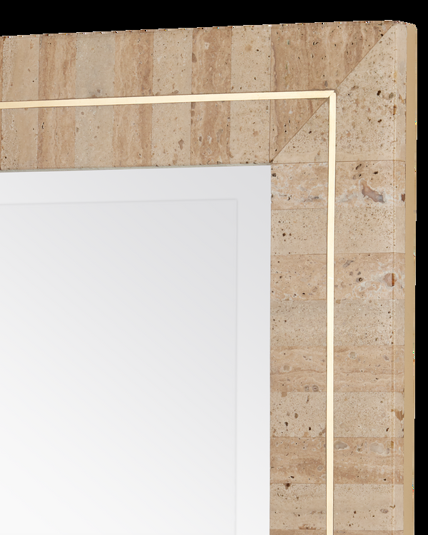 Safavieh Dezi Rectangular Mirror - Beige | Currey & Co - 1000-0158
