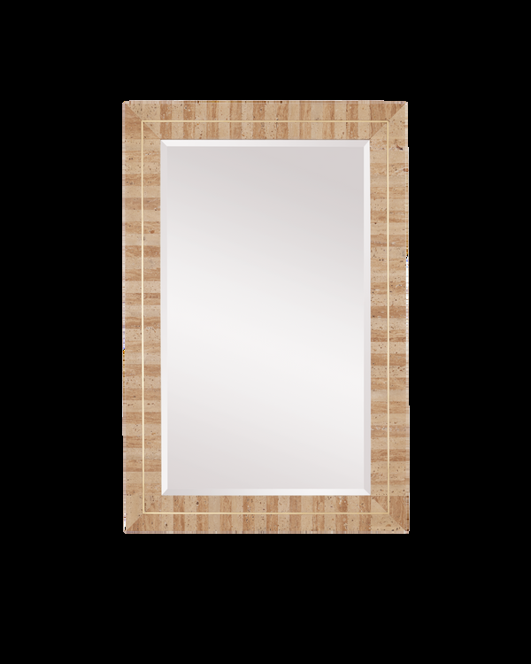 safavieh Dezi Rectangular Mirror - Beige | Currey & Co - 1000-0158