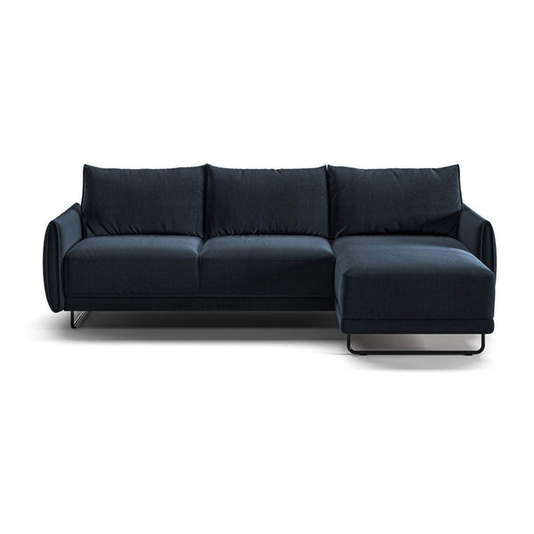 safavieh Dolphin Full XL Sectional (Reversible Chaise + Loveseat Sleeper) Glamour 13 - 226/13 Black | Luonto Furniture - DOLP-CED+FOU-GLAM/13-226/13-BK
