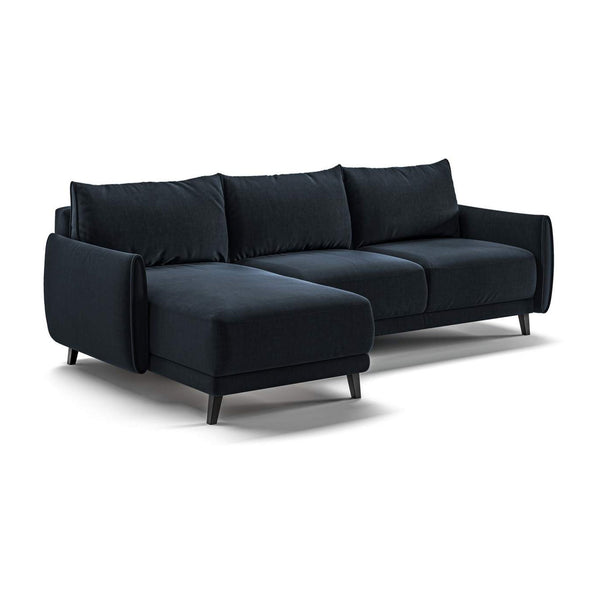 Safavieh Dolphin Full XL Sofa Sleeper - Glamour 13 - 133/12 Black | Luonto Furniture - DOLP-DED-GLAM/13-133/12-BK