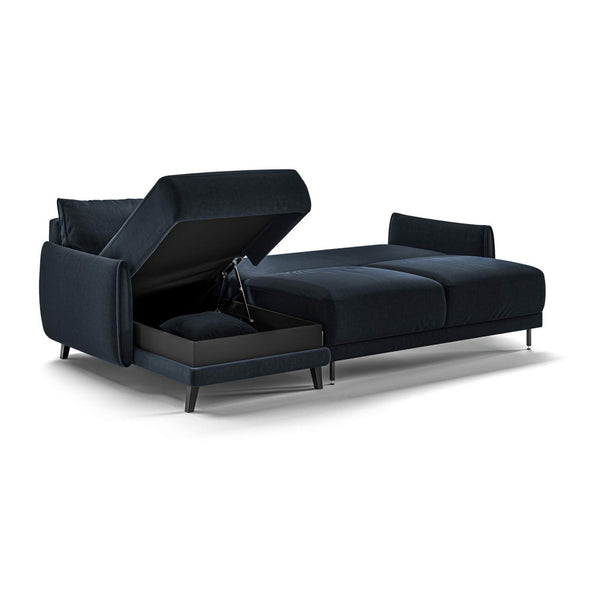 Safavieh Dolphin Full XL Sofa Sleeper - Glamour 13 - 133/12 Black | Luonto Furniture - DOLP-DED-GLAM/13-133/12-BK