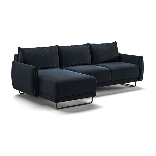 Safavieh Dolphin Full XL Sofa Sleeper - Glamour 13 - 226/13 Black | Luonto Furniture - DOLP-DED-GLAM/13-226/12-BK