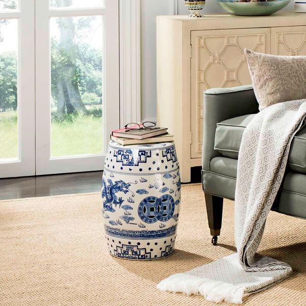 Safavieh Dragon's Breath Chinoiserie Garden Stool | Safavieh - ACS4554