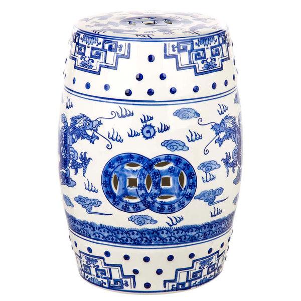 safavieh Dragon's Breath Chinoiserie Garden Stool | Safavieh - ACS4554