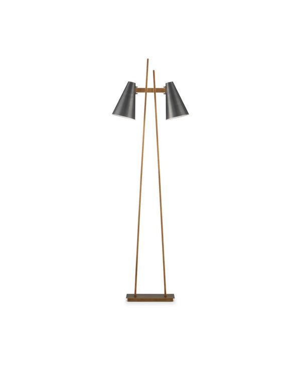 Safavieh Duet Floor Lamp - Bronze | Currey & Co - 8000-0163