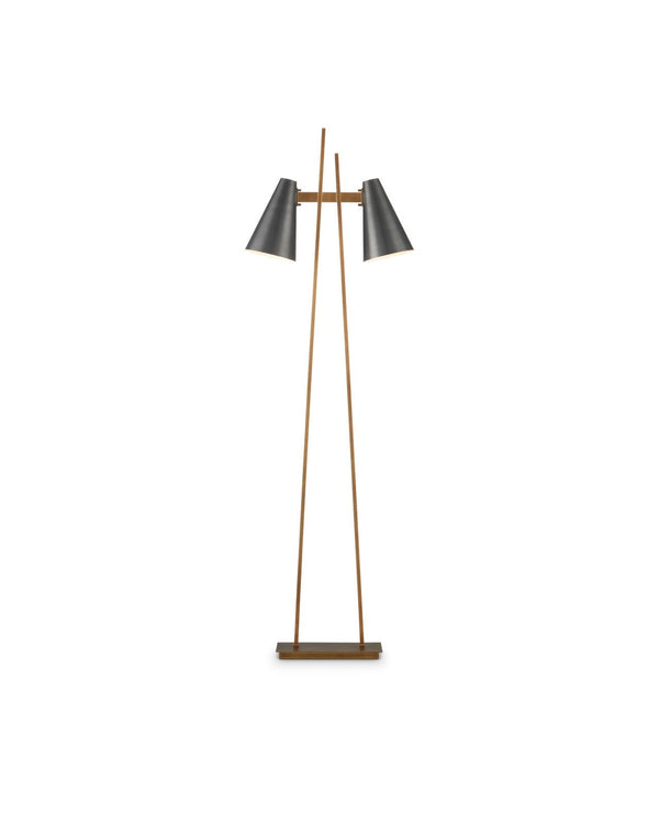 safavieh Duet Floor Lamp - Bronze | Currey & Co - 8000-0163