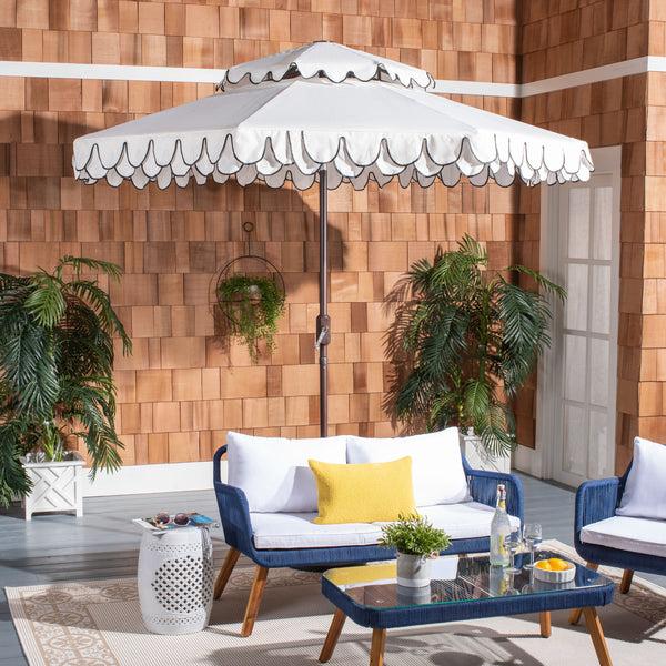 Safavieh Elegant Valance 9Ft Double Top Umbrella | Safavieh - PAT8206