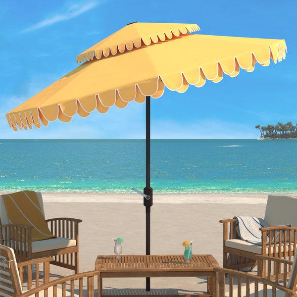 Safavieh Elegant Valance 9Ft Double Top Umbrella | Safavieh - PAT8206