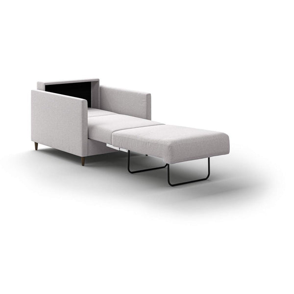 Safavieh Elfin Cot Chair Sleeper - Rene 01 - 126/9 Walnut (Lux) | Luonto Furniture - ELFI-ANT-RENE/01-126/9-WA
