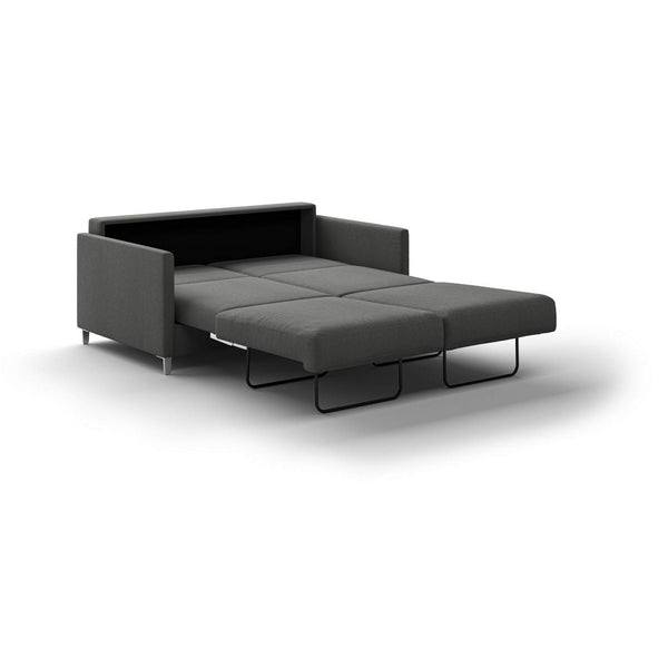 Safavieh Elfin Queen Loveseat Sleeper - Luna 35 234/9 Chrome (Lux) | Luonto Furniture - ELFI-CNT-LUNA/35-234/9-CR