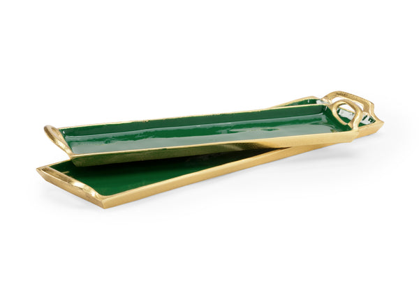 safavieh Emerald Enamel Trays (S2) | Chelsea House - 384066