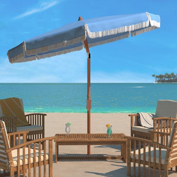 Safavieh Estonia 6.5 Ft Fringe Beach Umbrella | Safavieh - PAT8500