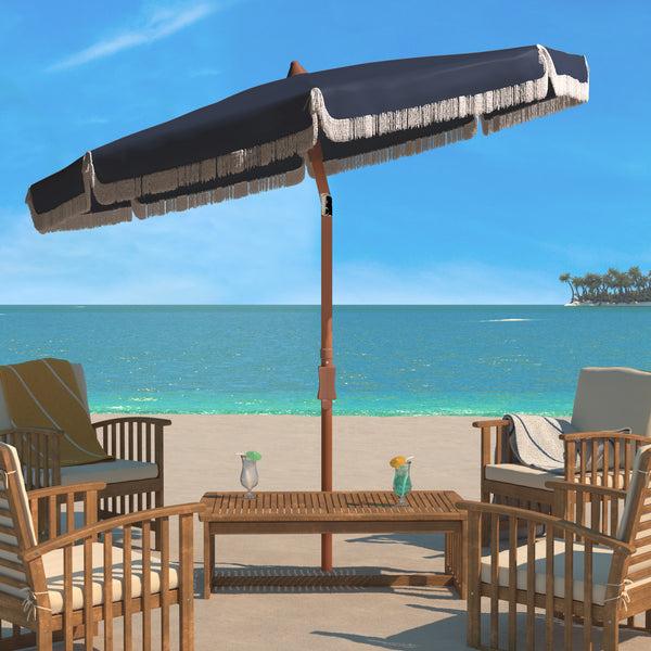 Safavieh Estonia 6.5 Ft Fringe Beach Umbrella | Safavieh - PAT8500