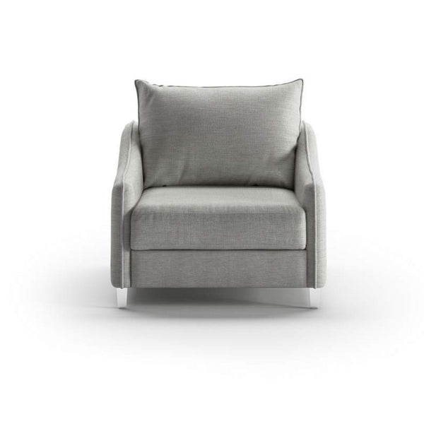 safavieh Ethos Cot Chair Sleeper - Oliver 173 - 234/9 Chrome | Luonto Furniture - ETHO-ANT-OLIV/173-234/9-CR