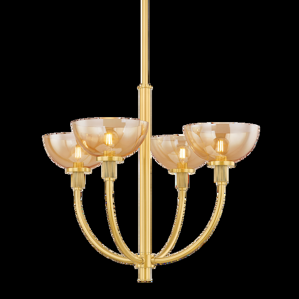 safavieh EVA Chandelier - Aged Brass | Mitzi Lighting - H981804-AGB