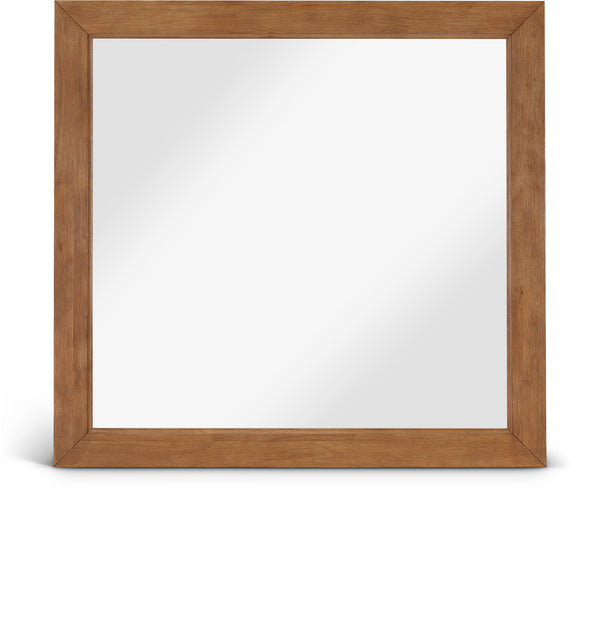 safavieh Fairfax Walnut Solid Wood And Oak Veneer Frame Mirror | Meridian Furniture - 311Walnut-M