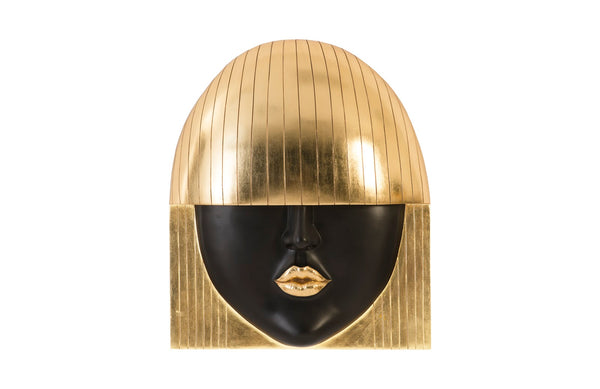 safavieh Fashion Faces Wall Art Large Kiss Black And Gold Leaf | Phillips Collection - PH94748