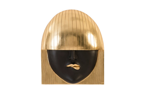 safavieh Fashion Faces Wall Art Large Pout Black And Gold Leaf | Phillips Collection - PH94744