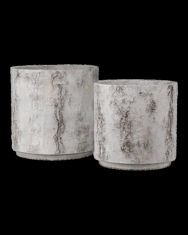 Safavieh Faux Birch Medium Planter - Grey | Currey & Co - 2200-0054