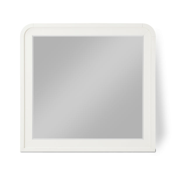 safavieh Fluted Cream Solid Wood And Oak Veneer Mirror | Meridian Furniture - 314Cream-M