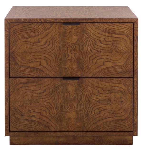 safavieh Frankie Burl 2 Drawer Nightstand | Safavieh Couture - SFV7724