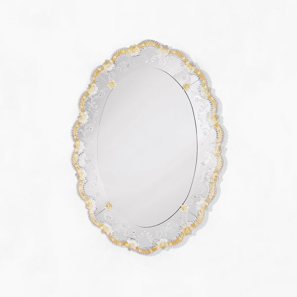 safavieh FRIZA Gold Murano Glass Mirror | Decorative Crafts