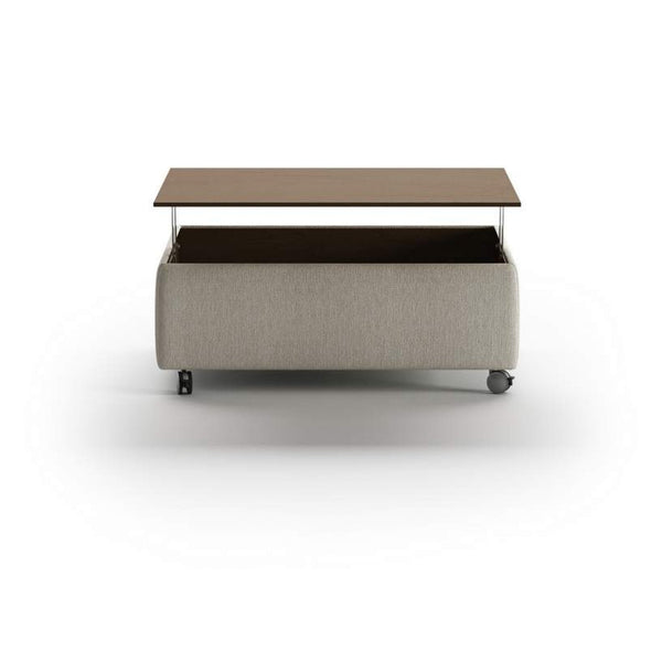 Safavieh Functional Coffee Table - Fun 496 - Walnut Table Top - Casters | Luonto Furniture - FUNC-QO-FUN/496-TOP/WA-WHL