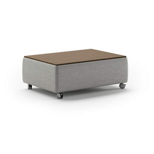 Safavieh Functional Coffee Table - Oliver 173 - Walnut Table Top - Casters | Luonto Furniture - FUNC-QO-OLIV/173-TOP/WA-WHL