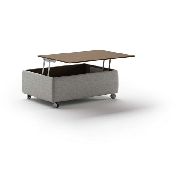 Safavieh Functional Coffee Table - Oliver 173 - Walnut Table Top - Casters | Luonto Furniture - FUNC-QO-OLIV/173-TOP/WA-WHL