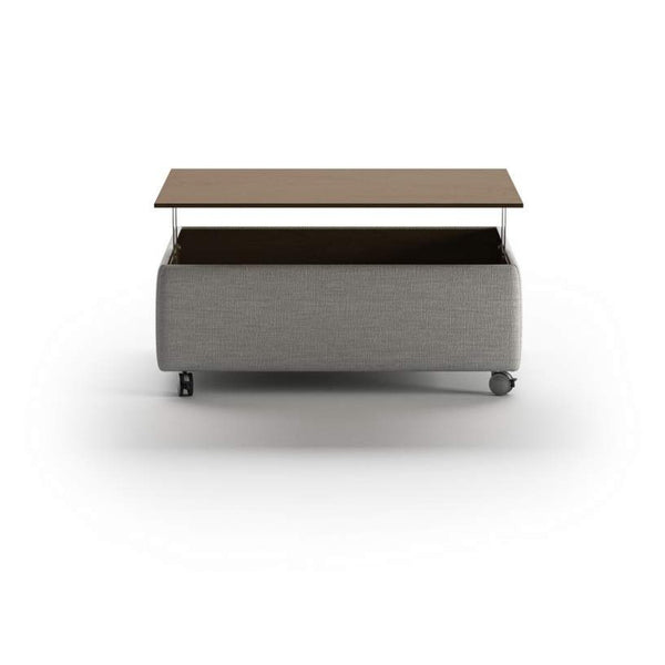 Safavieh Functional Coffee Table - Oliver 173 - Walnut Table Top - Casters | Luonto Furniture - FUNC-QO-OLIV/173-TOP/WA-WHL