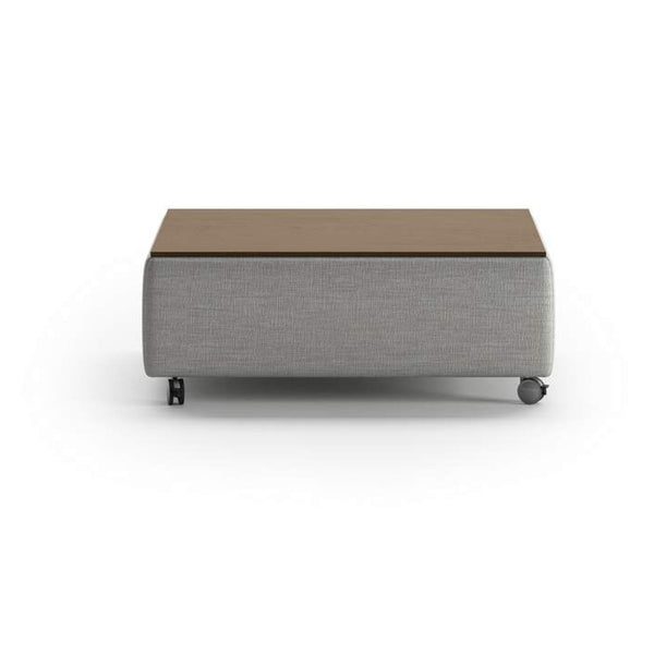 safavieh Functional Coffee Table - Oliver 173 - Walnut Table Top - Casters | Luonto Furniture - FUNC-QO-OLIV/173-TOP/WA-WHL