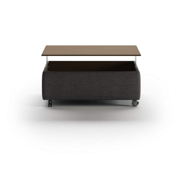 Safavieh Functional Coffee Table - Oliver 515 - Walnut Table Top - Casters | Luonto Furniture - FUNC-QO-OLIV/515-TOP/WA-WHL