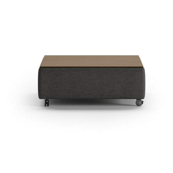 safavieh Functional Coffee Table - Oliver 515 - Walnut Table Top - Casters | Luonto Furniture - FUNC-QO-OLIV/515-TOP/WA-WHL