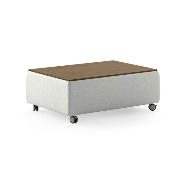 Safavieh Functional Coffee Table - Rene 01 - Walnut Table Top - Casters | Luonto Furniture - FUNC-QO-RENE/01-TOP/WA-WHL