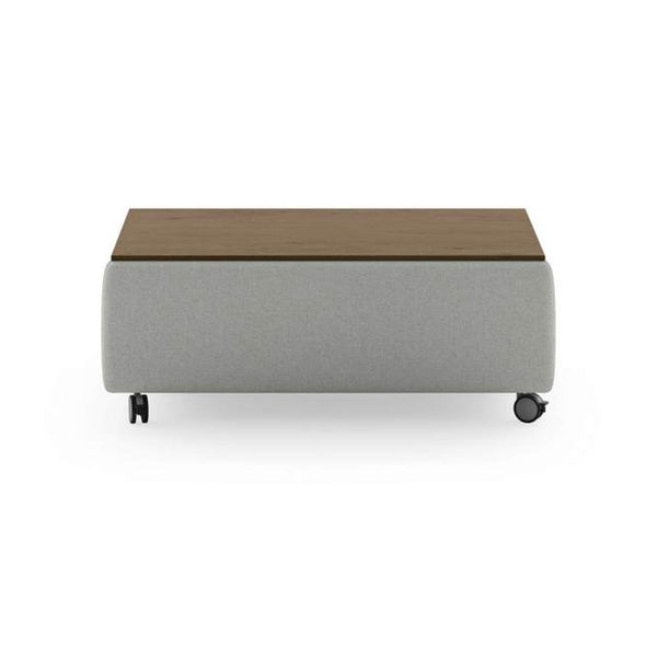 safavieh Functional Coffee Table - Rene 01 - Walnut Table Top - Casters | Luonto Furniture - FUNC-QO-RENE/01-TOP/WA-WHL