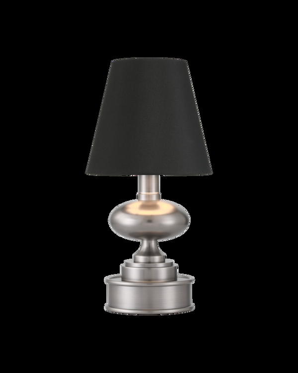 safavieh Galavant Nickel Cordless Table Lamp - Silver | Currey & Co - 6700-0002