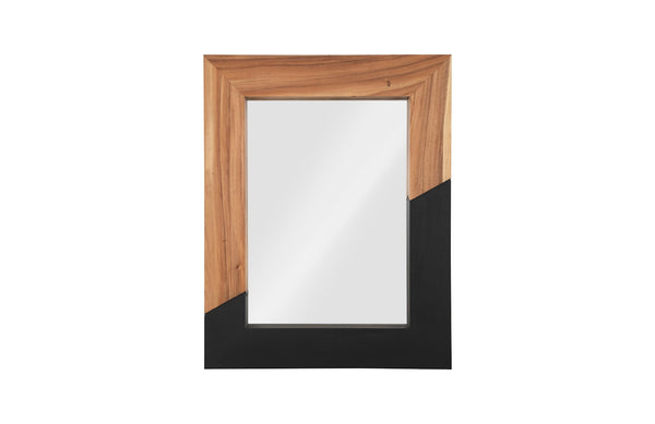 safavieh Geometry Wood Mirror Natural Black | Phillips Collection - TH105235