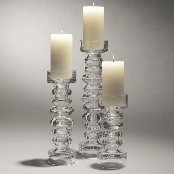 Safavieh Glass Ribbed Candleholder/Vase-Lg | Global Views - 1522