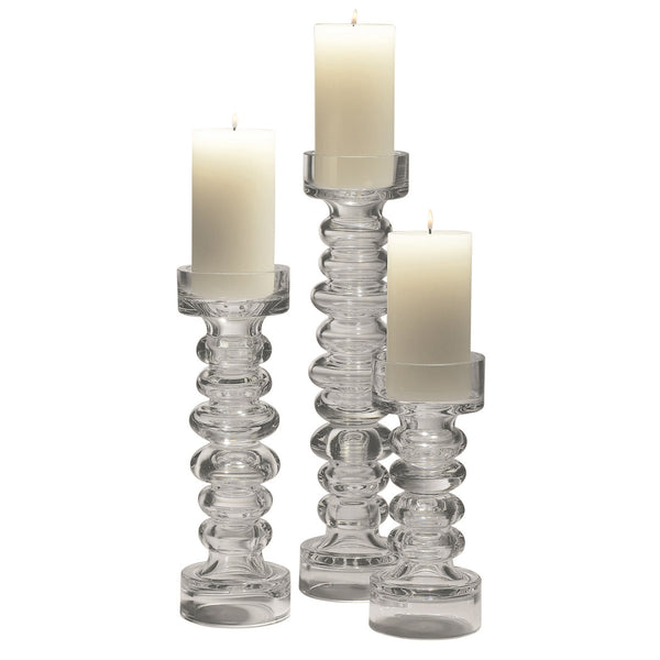 Safavieh Glass Ribbed Candleholder/Vase-Lg | Global Views - 1522