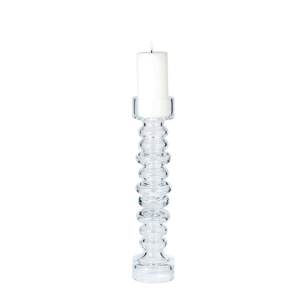 Safavieh Glass Ribbed Candleholder/Vase-Lg | Global Views - 1522