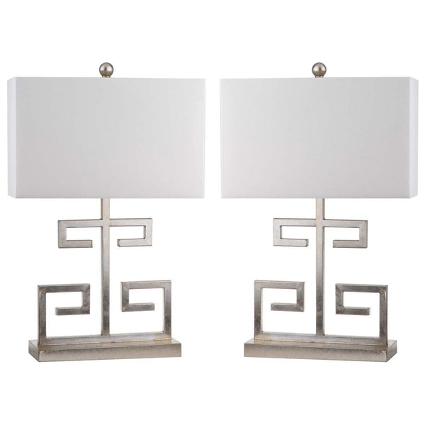 safavieh Greek Key 25 Inch H Table Lamp (Set of 2) | Safavieh - LIT4160