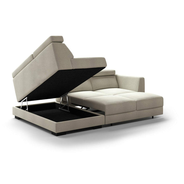 Safavieh Halti LHF Chaise + RHF Loveseat Sleeper - Atlantic 02 - 402/6 Walnut | Luonto Furniture - HALT-FO+BMV-ATLA/02-402/6-WA
