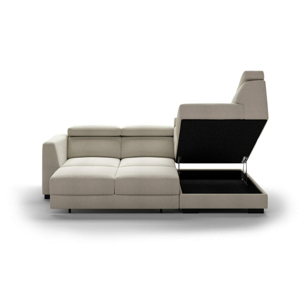 Safavieh Halti LHF Loveseat Sleeper + RHF Chaise - Atlantic 02 - 402/6 Walnut | Luonto Furniture - HALT-BMV+FO-ATLA/02-402/6-WA
