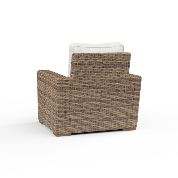 Safavieh Havana Club Chair In Canvas Flax W/ Self Welt - Tobacco | Sunset West - SW1701-21-FLAX-STKIT