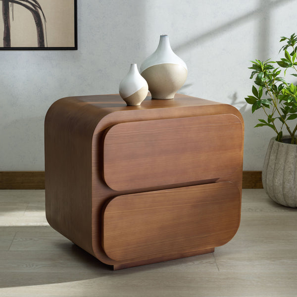 Safavieh Herald 2 Drawer Wood Nightstand | Safavieh Couture - SFV5546