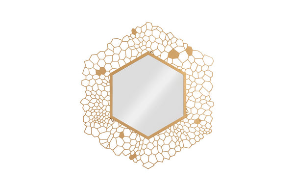 safavieh Hexagon Honeycomb Mirror Brass | Phillips Collection - TH107116