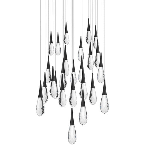 Safavieh Hibiscus 25 Multi-Light Pendant (Square Canopy) In Black With Clear Optic Crystal | Schonbek - BPD21225S-BK